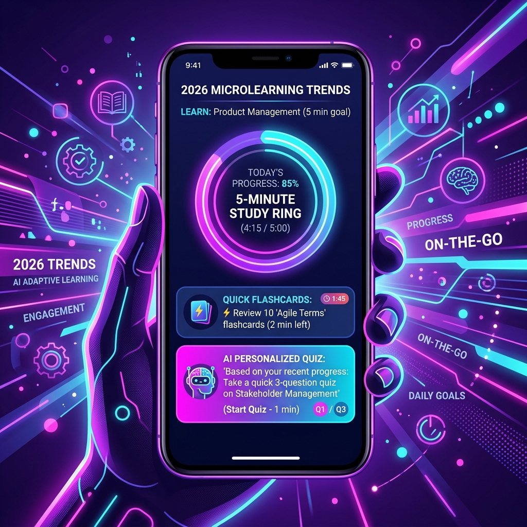 Xu Hướng Microlearning 2026: Học Nhanh 5 Phút Mỗi Ngày Cùng Flashcard & Quiz AI